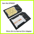 البلاستيك المخصصة الأسود مايكرو إلى عادي SIM محول للحصول على اي فون 4