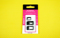 نانو بلاستيك ABS بطاقة SIM المزدوجة محولات، 4FF ل3FF 1.5 خ 1.2cm