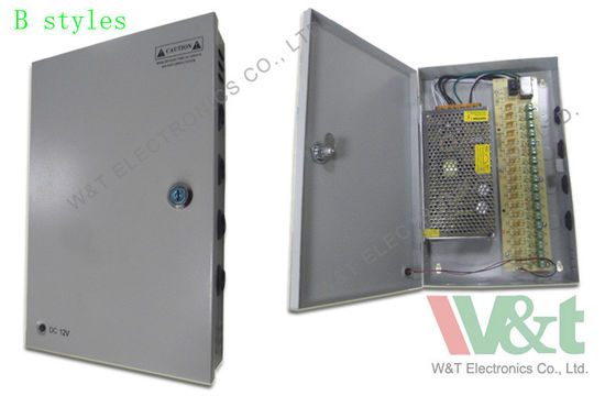 18 قناة 12V العاصمة 180W إمدادات الطاقة كاميرا توزيع مربع لPTZ / DVR