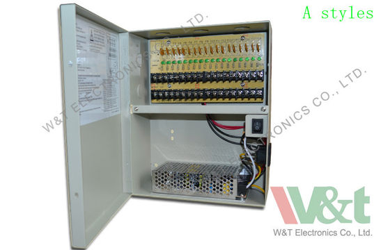 بناء 20A 12V العاصمة الدوائر التلفزيونية المغلقة امدادات الطاقة محول 240W مع 18 قناة الإخراج