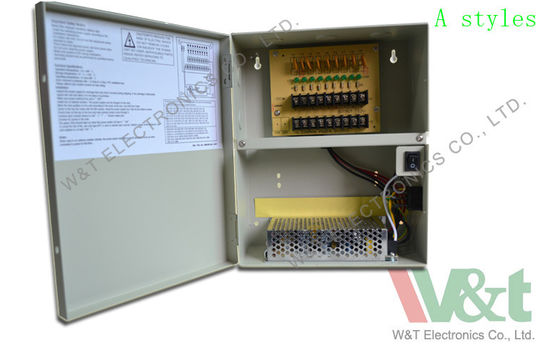 توريد ماء 9 قناة الطاقة، 5A 12V العاصمة امدادات الطاقة لكاميرات الدوائر التلفزيونية المغلقة