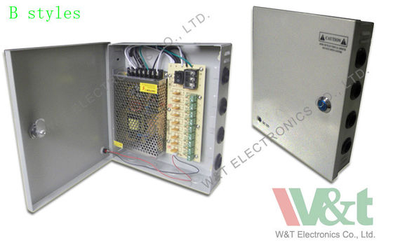 توريد ماء 9 قناة الطاقة، 5A 12V العاصمة امدادات الطاقة لكاميرات الدوائر التلفزيونية المغلقة