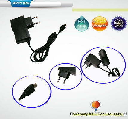 10W 5V 2A محول الطاقة جدار جبل مع ميني / مايكرو العاصمة التوصيل، الدوائر التلفزيونية المغلقة التيار الكهربائي