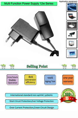 محول 5W 9V 1500MA / 1.5A العالمي AC التيار الكهربائي لنقاط البيع، أجهزة الكمبيوتر المحمول محول بطارية