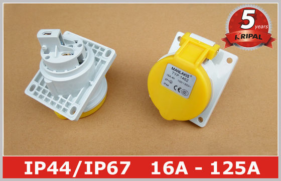 الخيالة لوحة الزاوية الطاقة الصناعية المقبس التبديل 110V 16A IP44 3 دبوس للالبحرية