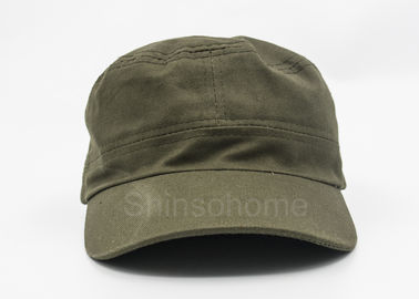 Adjustable Unisex 100% Cotton Military Cap Army Green Metal Buckle 56 - 60 CM