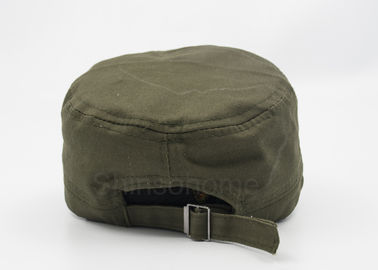 Adjustable Unisex 100% Cotton Military Cap Army Green Metal Buckle 56 - 60 CM